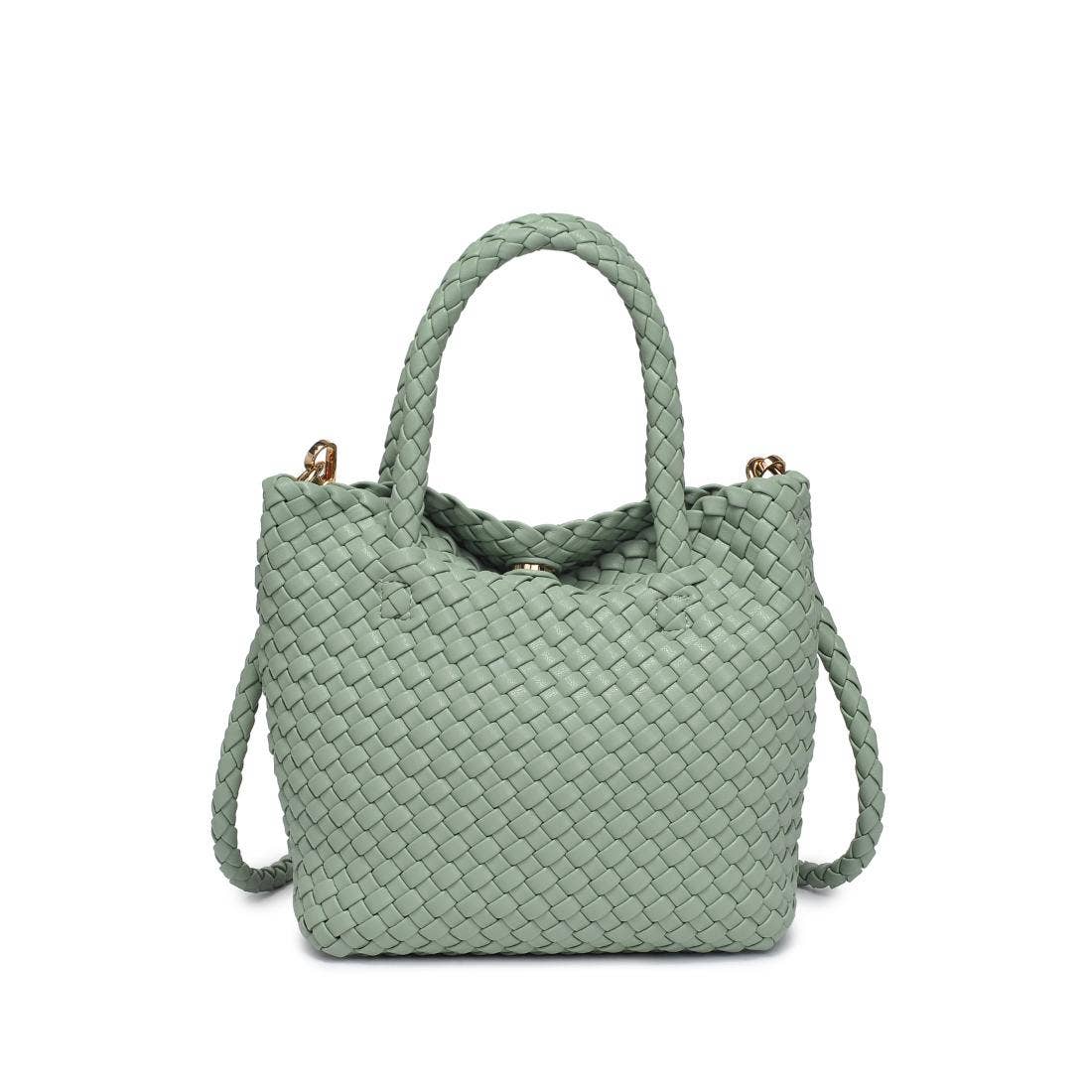 Leanna Woven Crossbody: Natural