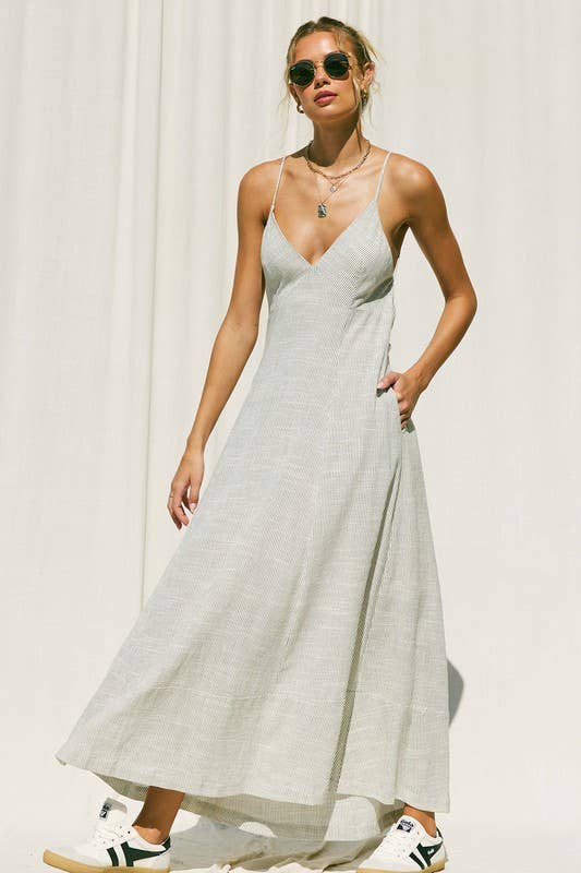 Striped Linen Maxi