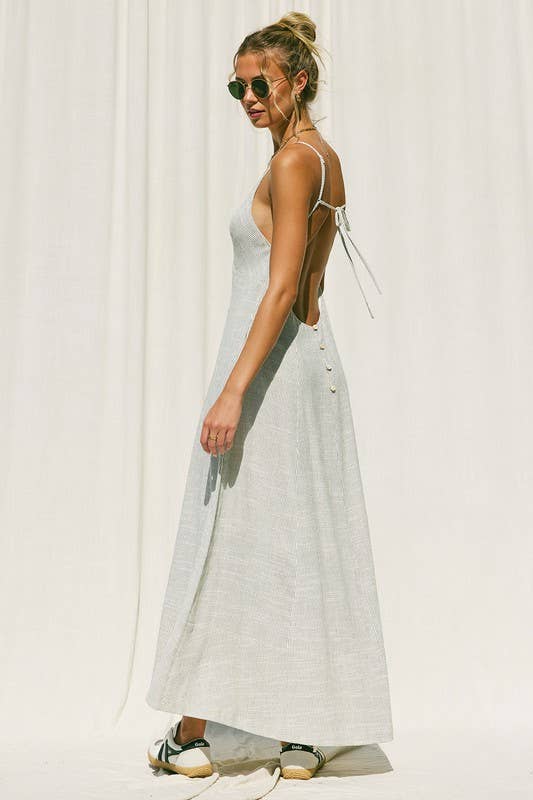 Striped Linen Maxi