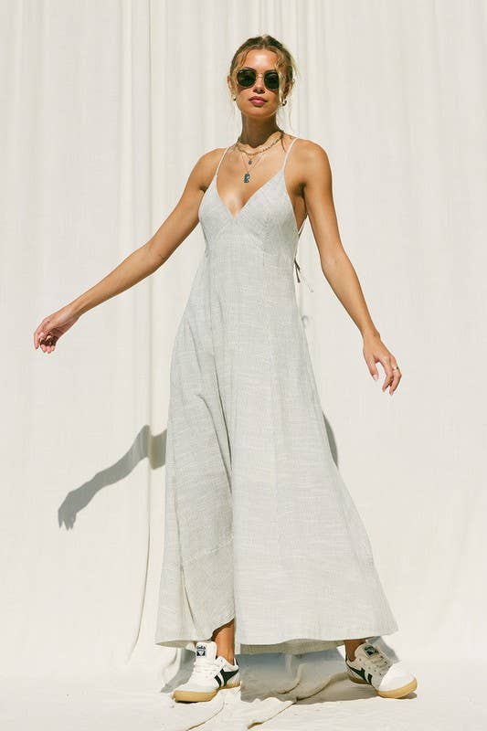 Striped Linen Maxi