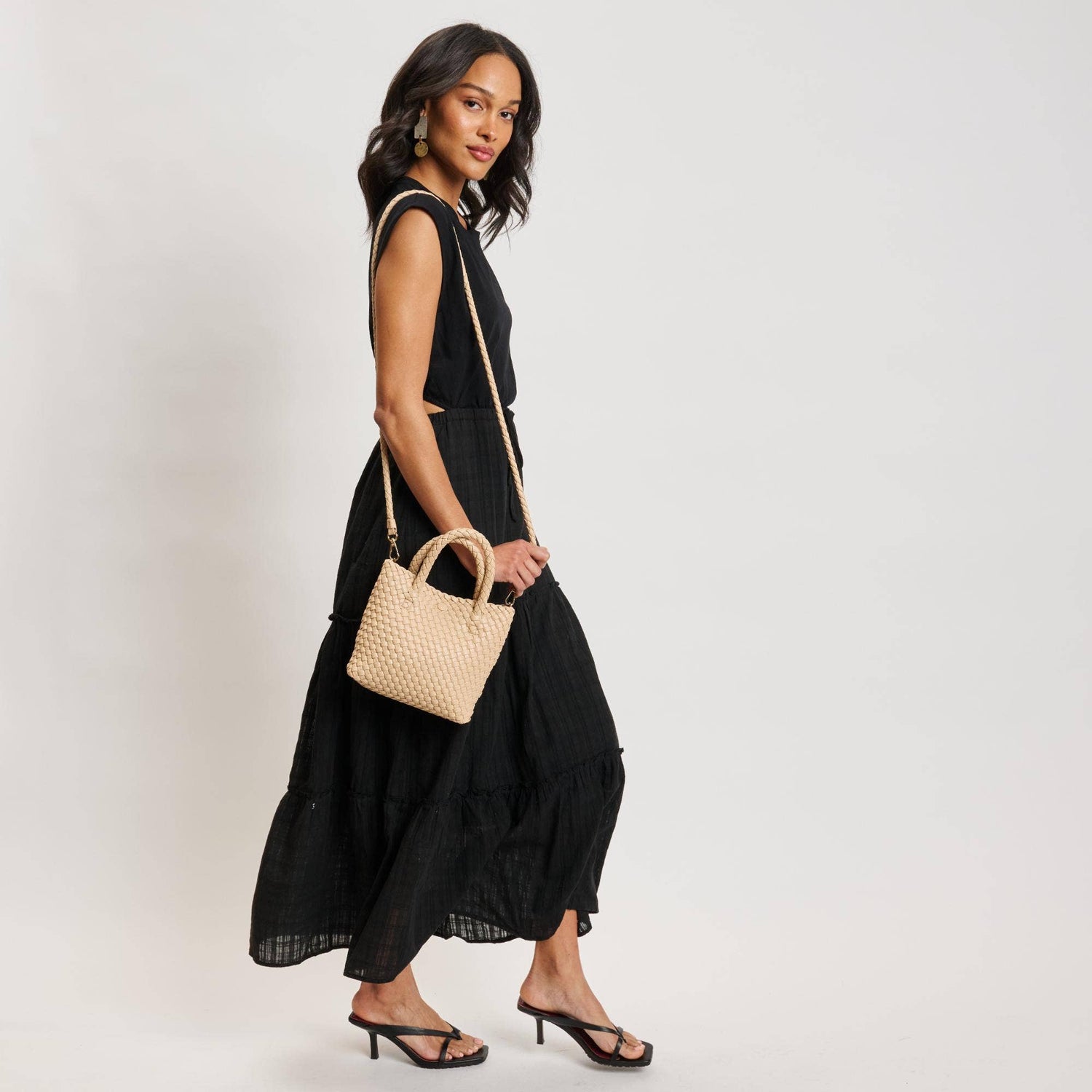 Leanna Woven Crossbody: Natural