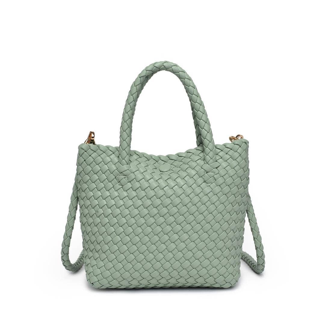 Leanna Woven Crossbody: White
