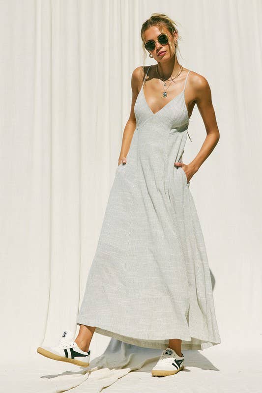 Striped Linen Maxi