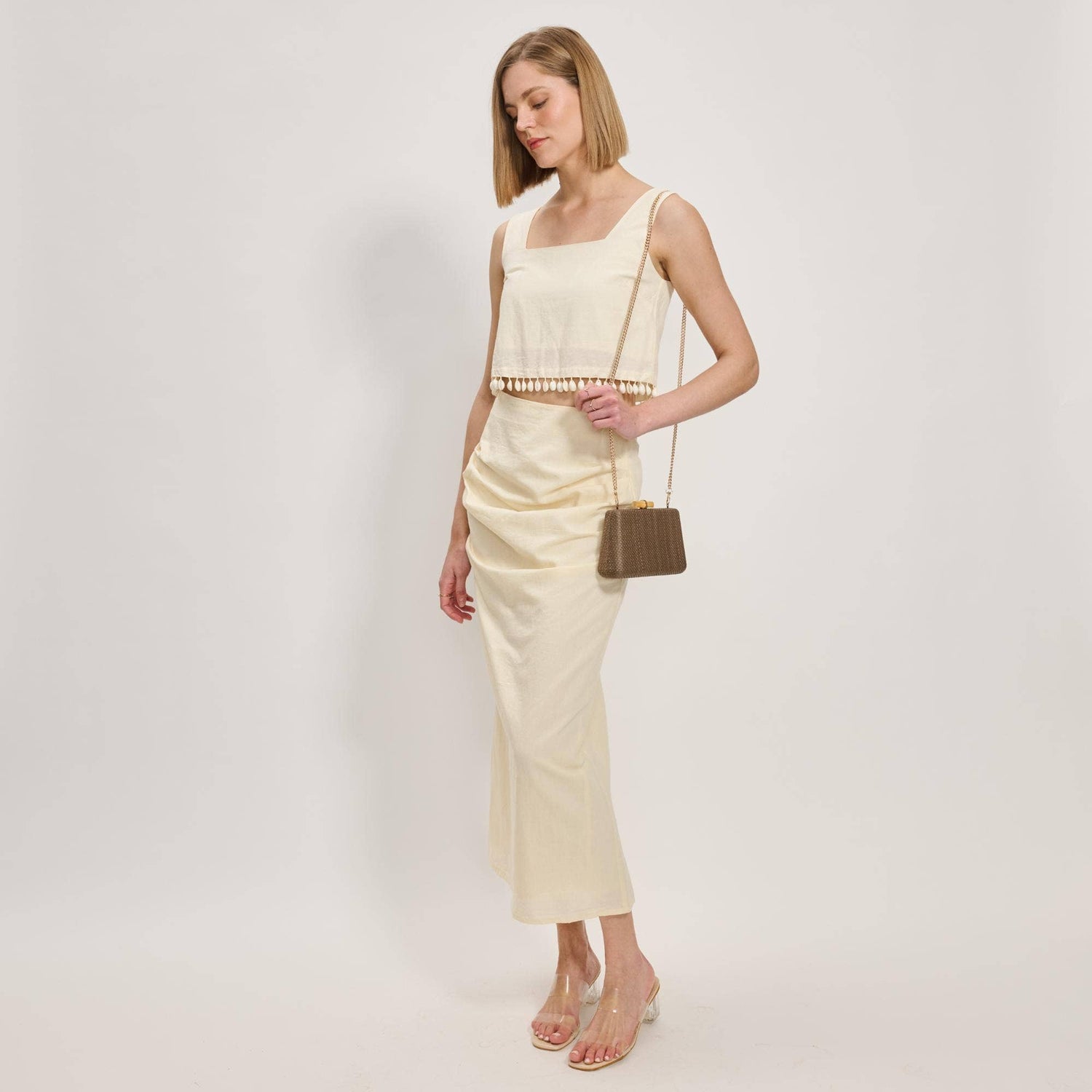 Melina Evening Bag: Mocha