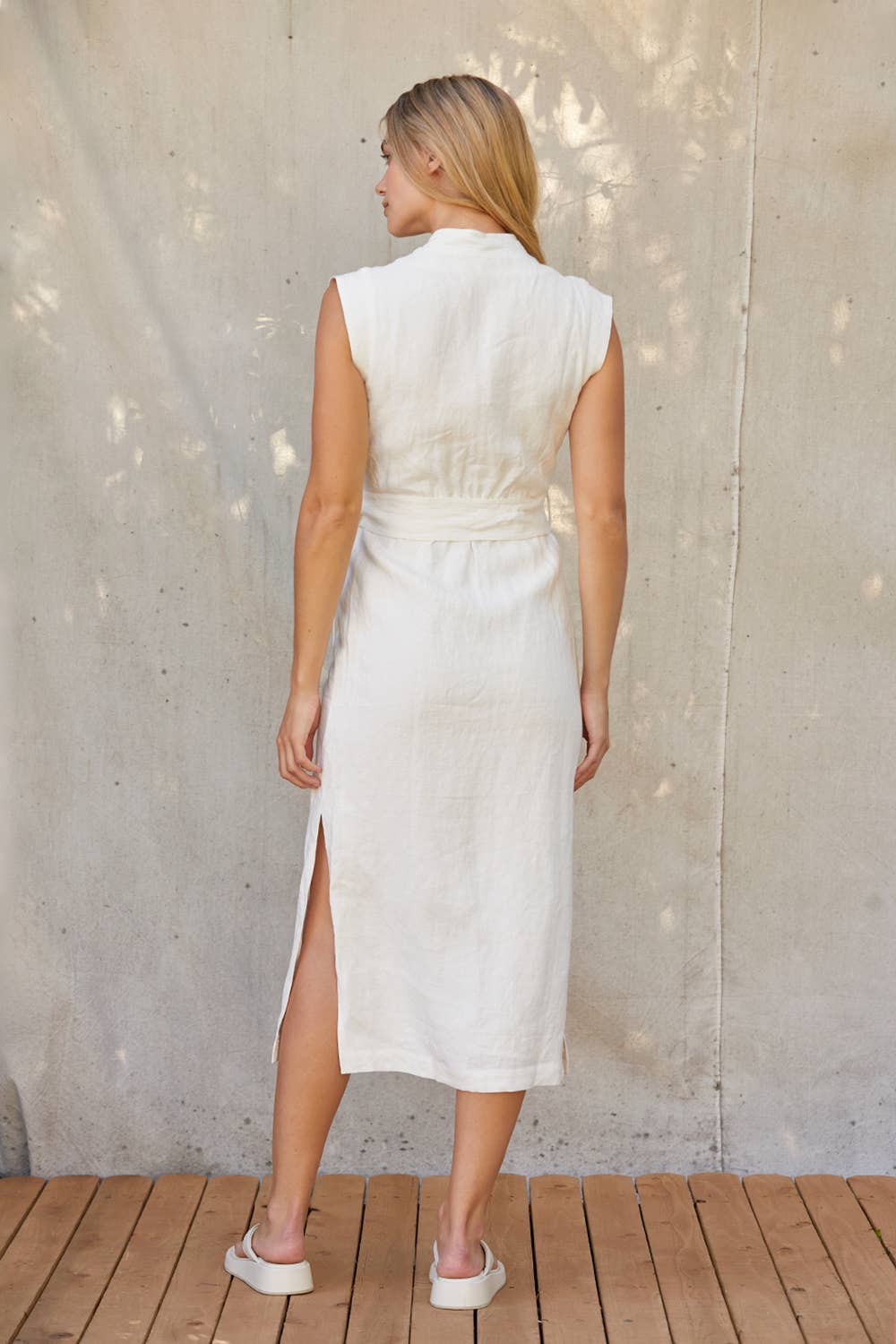 Leilina Wrap Linen Dress