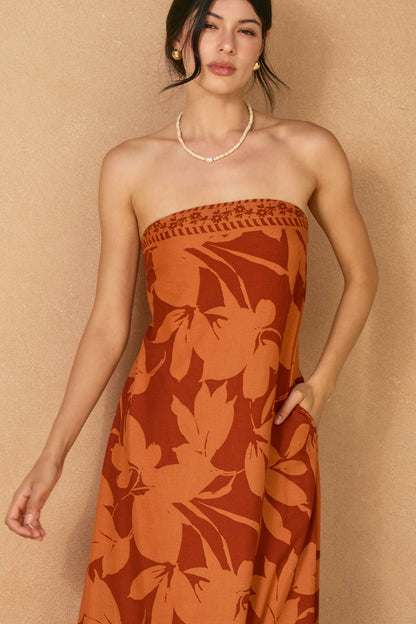 Bali Summer Strapless Dress