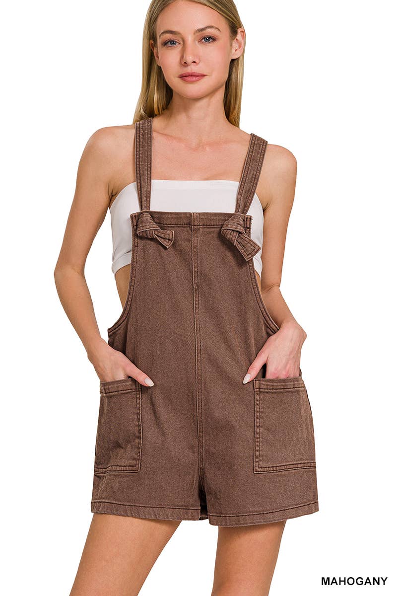 Knot Strap Romper - MAHOGNAY