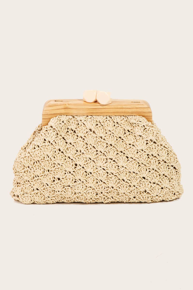 Straw Braided Clutch
