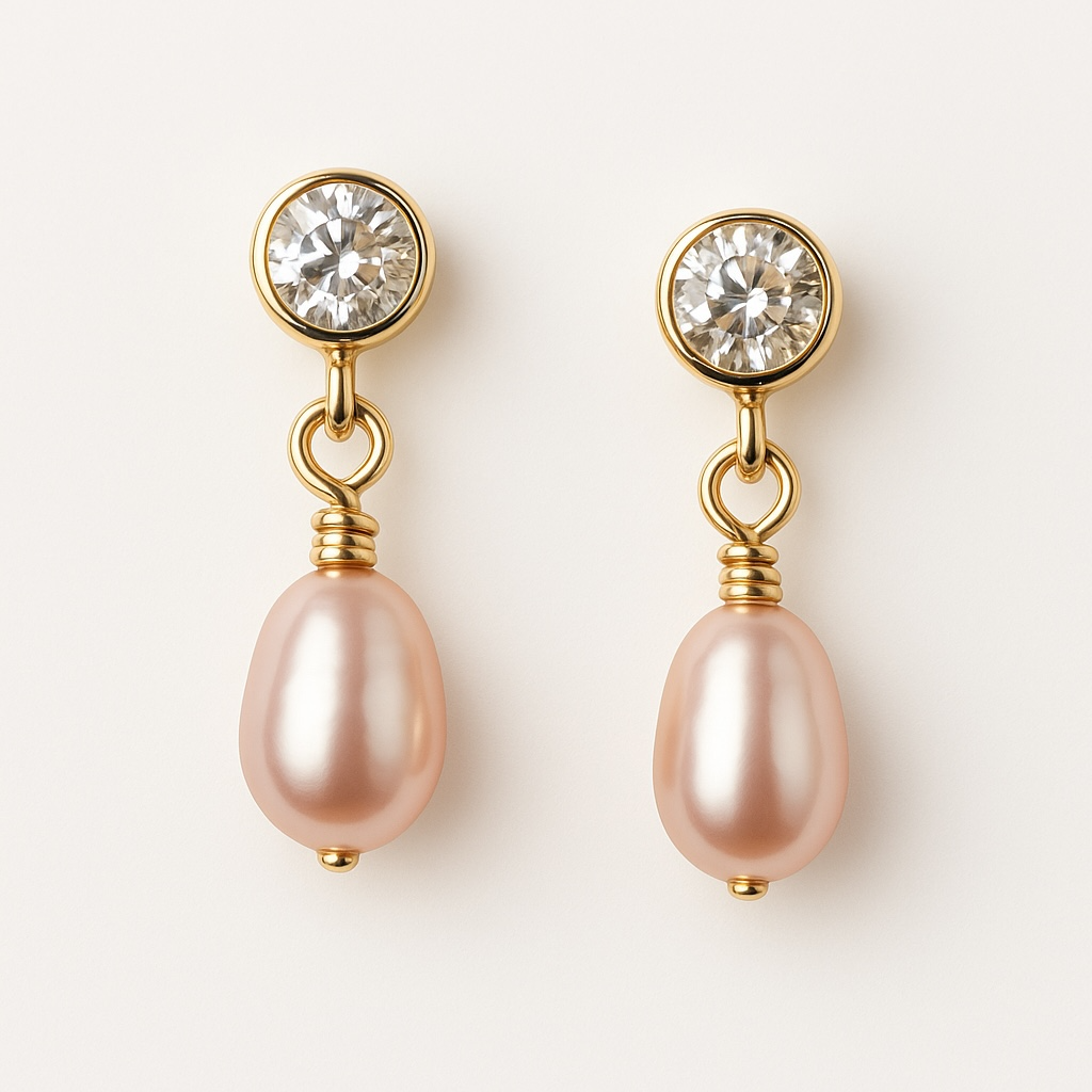 Seed Pearl CZ Stud