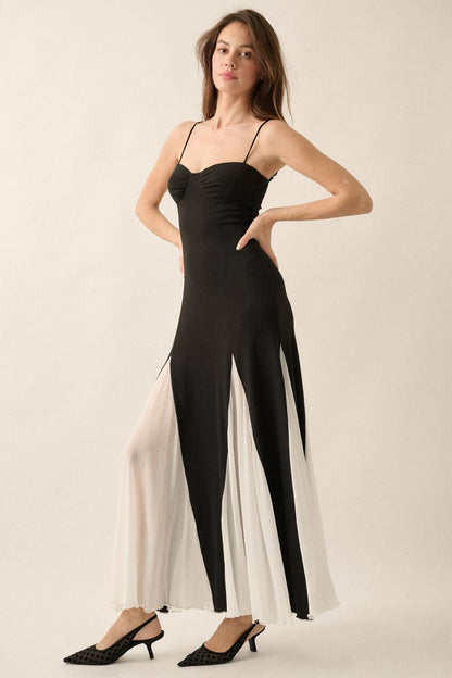 Godet Sweetheart Maxi Dress