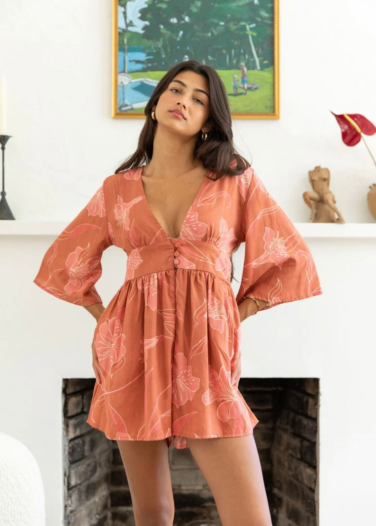 Nora Playsuit in Terra Rossa