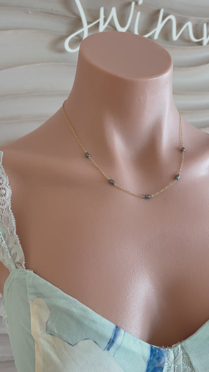Mini Peacock Pearl Necklace