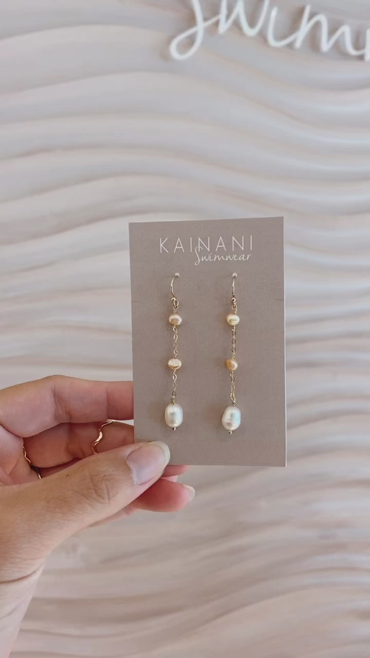 Kainani Drop Pearl earrings